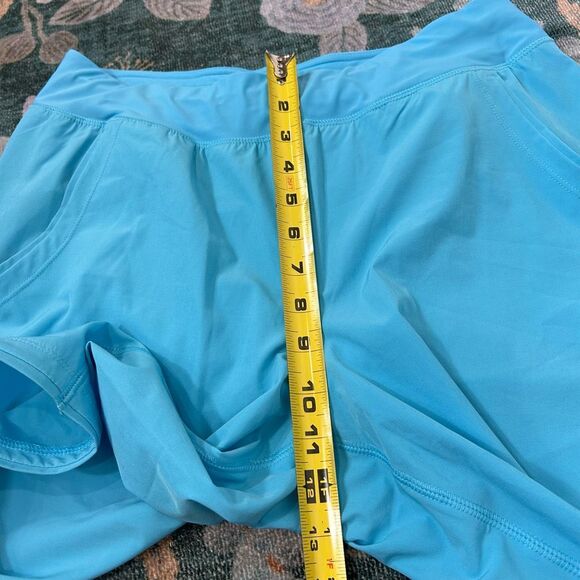 Lands End Women's 9" Board Shorts with Panty Blue Lined size 8 Bermuda Swim Long - Picture 11 of 16